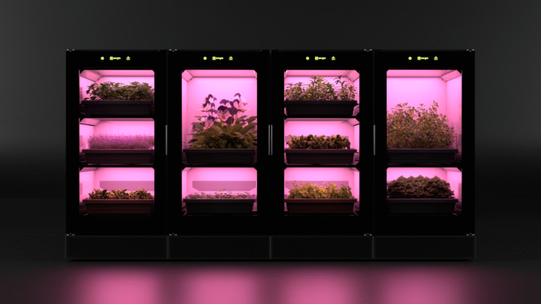 4 cabinets black background (grow lights lights)